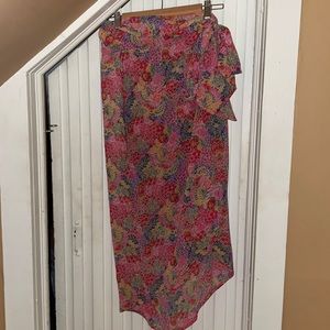 Chiffon Floral wrap skirt size M